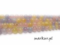 Kwarc w kolorze Morganitu  kula  6 mm sznur