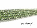 Hematyt fasetka kolor pistacjowy kula  2 mm sznur