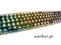 Hematyt fasetka cieniowany mix kolorów kostka  3 mm sznur