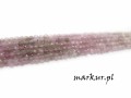 mini: Turmalin purpurowy cieniowany fasetka kula  2 mm sznur (2)