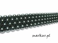 mini: Muszla lakierowana szmaragdowa kula  8 mm sznur (1)