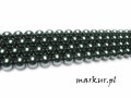 mini: Muszla lakierowana szmaragdowa kula  8 mm sznur (2)