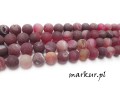mini: Agat druzy trawiony fuksja kula 14 mm sznur (2)