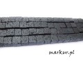 mini: Lawa wulkaniczna czarna kostka  8 mm sznur (2)