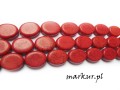 mini: Howlit czerwony owal 15/20 mm sznur (2)