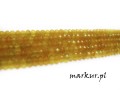 mini: Jadeit żółty fasetka oponka 3/4 mm sznur (2)