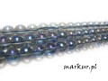 mini: Kwarc górski niebieski platerowany/zgrzewany kula  8 mm sznur (1)