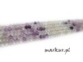 mini: Fluoryt tęczowy cieniowany fasetka oponka 2/3 mm sznur (1)