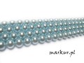 mini: Muszla lakierowana błękitna kula  8 mm sznur (1)