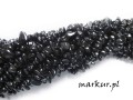 mini: Obsydian czarny sieczka drobna  4 - 8 mm sznur 80 cm (1)