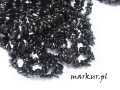 mini: Obsydian czarny sieczka drobna  4 - 8 mm sznur 80 cm (2)
