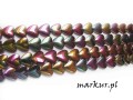 mini: Hematyt fioletowo złoty serce 10 mm sznur (2)