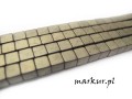 mini: Hematyt kolor pirytu kostka matowa  6 mm sznur (1)