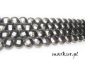 mini: Hematyt kolor srebrny fasetka moneta  8 mm sznur (1)