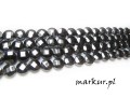 mini: Hematyt fasetka moneta 10 mm sznur (2)