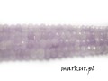 mini: Jadeit ametystowy jasny fasetka oponka 5/8 mm sznur (2)
