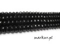 mini: Jadeit czarny fasetka oponka 5/8 mm sznur (2)