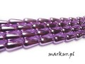 mini: Hematyt kolor fuksja ciemny łezka 8/16 mm sznur (2)