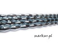 mini: Hematyt kolor błękitny bicone 6/12 mm sznur (2)
