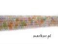 mini: Kocie oko mix kolorów fasetka kula  2 mm sznur (2)