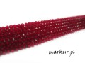 mini: Koraliki szklane bordowe fasetka kula  2 mm sznur (1)
