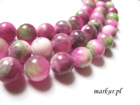 Jadeit ruby mix kula  6 mm sznur