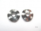 Przekładki metalowe  kolor srebrny talarki 10 mm opakowanie 50 sztuk