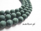 Imitacja kamieni turkus zielony trawiony kula 10 mm sznur