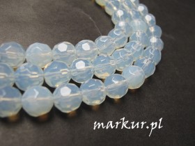 Koraliki szklane opal fasetka kula  8 mm sznur