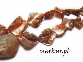Masa perłowa kolor łososiowy nugaty 16  25 mm sznur