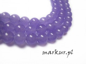 Jadeit ametystowy jasny kula  6 mm sznur
