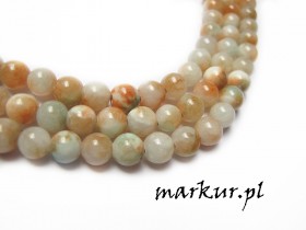 Jadeit mix kolorów pastelowy 002 kula  6 mm sznur