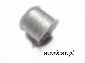 Jubilerska gumka silikonowa przezroczysta grubość 0,6 mm szpula 64 metry