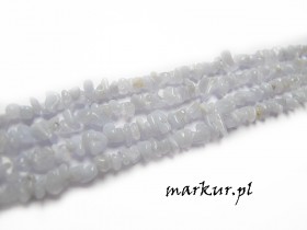 Chalcedon koronkowy sieczka drobna bez ostrych krawędzi  4  7 mm sznur