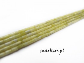 Jadeit cytrynowy pałeczka 2/4 mm sznur