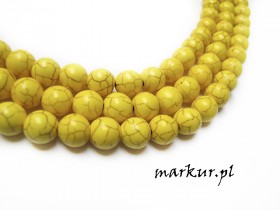 Howlit żółty kula 10 mm sznur