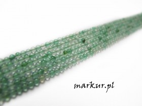 Agat zielony kula  2 mm sznur