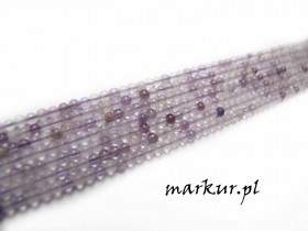 Fluoryt purpurowy kula  2 mm sznur