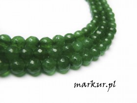 Jadeit zielony fasetka kula  6 mm sznur