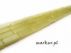 Jadeit lemon słupki 4/13 mm sznur