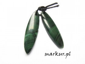 Obrazek dla: Malachit zawieszka zestaw (2 sztuki) 10/40 mm