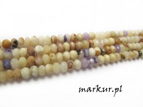 Opal naturalny wielokolorowy fasetka oponka 3/5 mm sznur