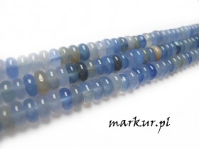 Agat niebieski oponka 4/8 mm sznur