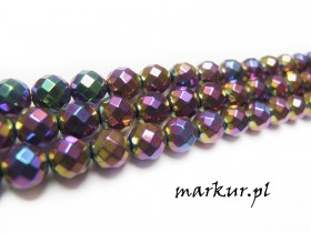 Obrazek 2 dla: Hematyt mix kolorów fasetka kula  8 mm sznur