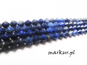 Lapis lazuli fasetka bicone 3/4 mm sznur