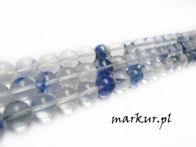 Koraliki szklane niebieskie kula 10 mm sznur