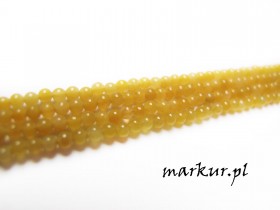 Jadeit żółty kula  2 mm sznur