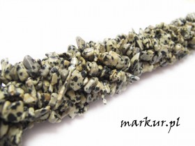 Jaspis dalmatyńczyk sieczka drobna  4  8 mm sznur