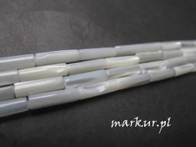 Macica perłowa biała pałeczka 4/12 mm sznur