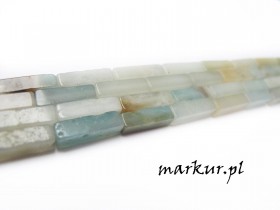 Amazonit multicolor słupki 4/13 mm sznur
